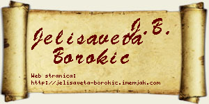 Jelisaveta Borokić vizit kartica